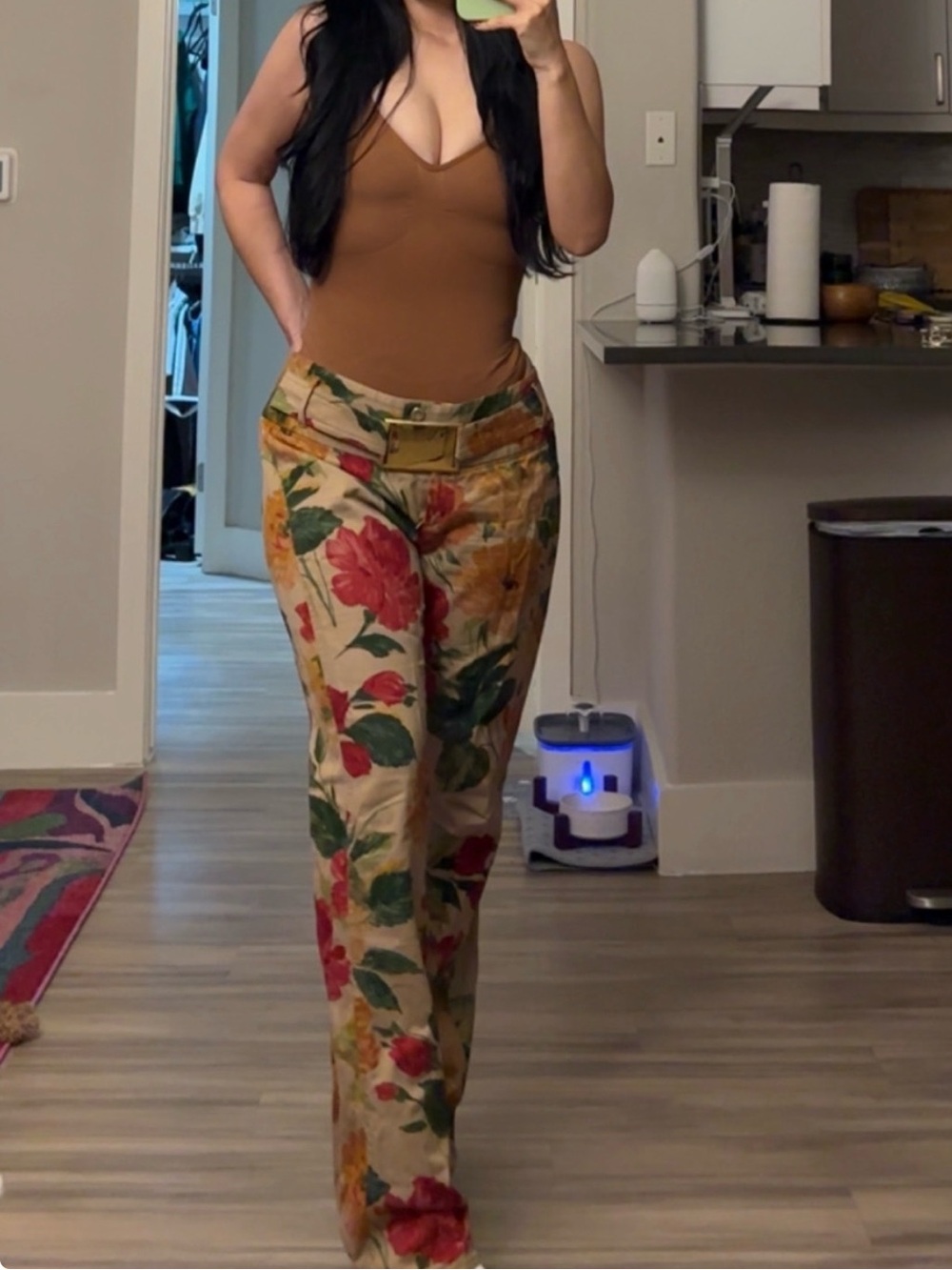 Dolce & Gabbana Floral Boot Cut Pants. First more like a M/L.